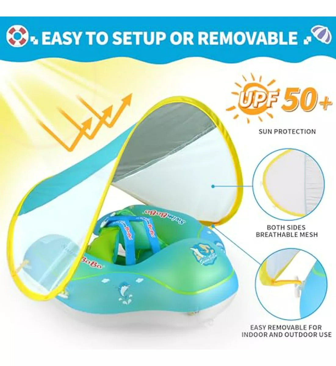 Flotador para Bebés con Parasol 50% Off