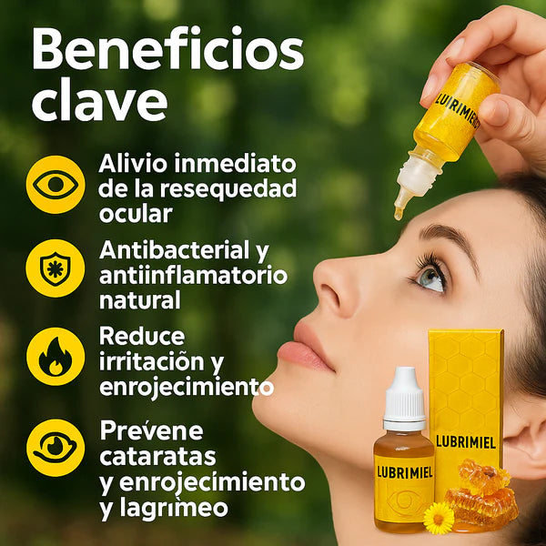 Lubrimiel® | Gotas De Miel Para Ojos Más Sanos, Frescos y Protegidos ¡50% Off!