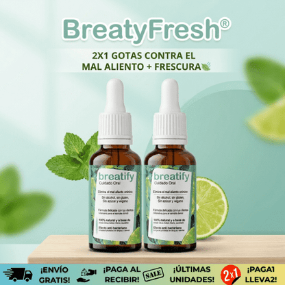 BreatyFresh® OFERTA2X1 | Gotas Orales que Combaten el Mal Aliento