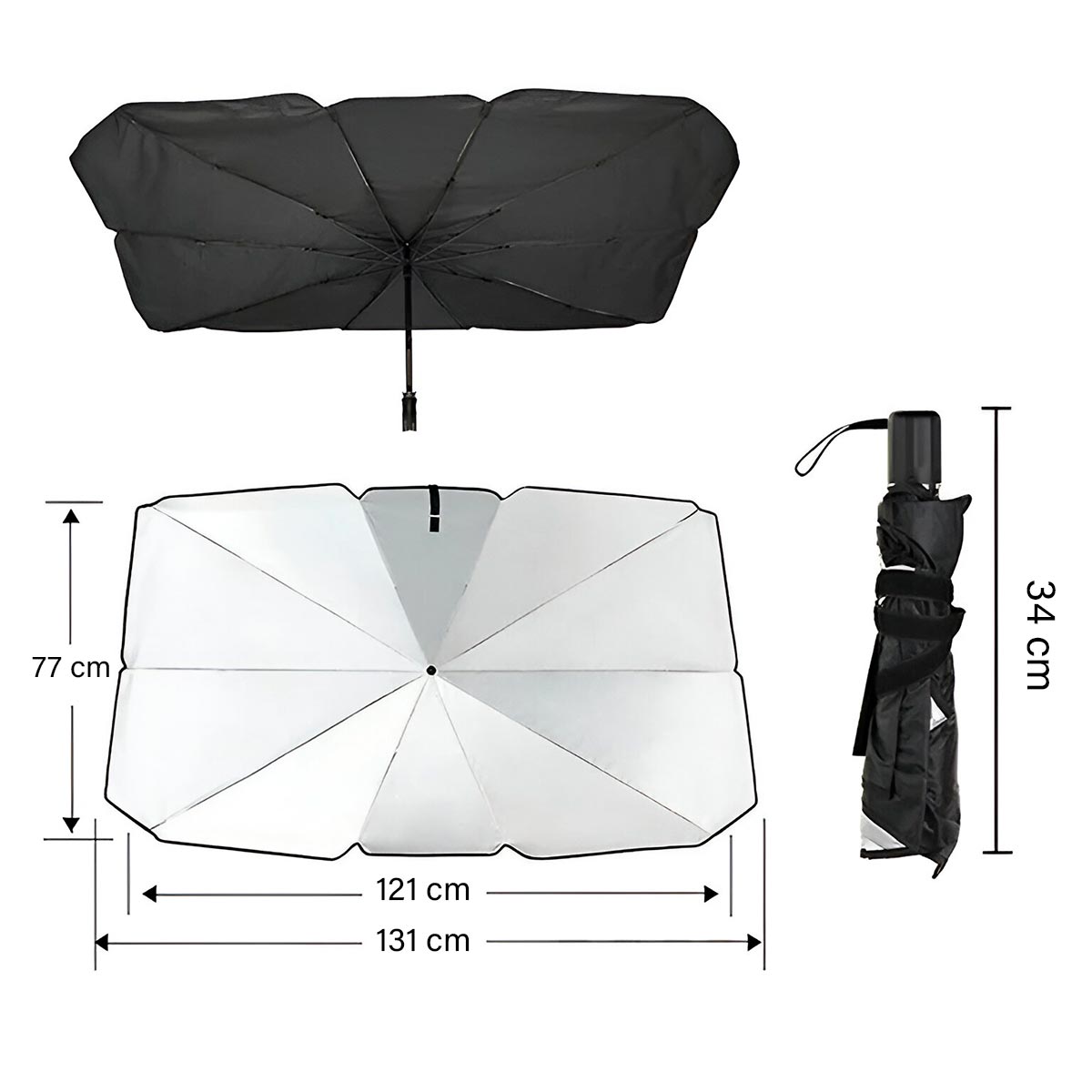 CoolCar® | Parasol Plegable Anti Rayos UV para Carro + Regalo
