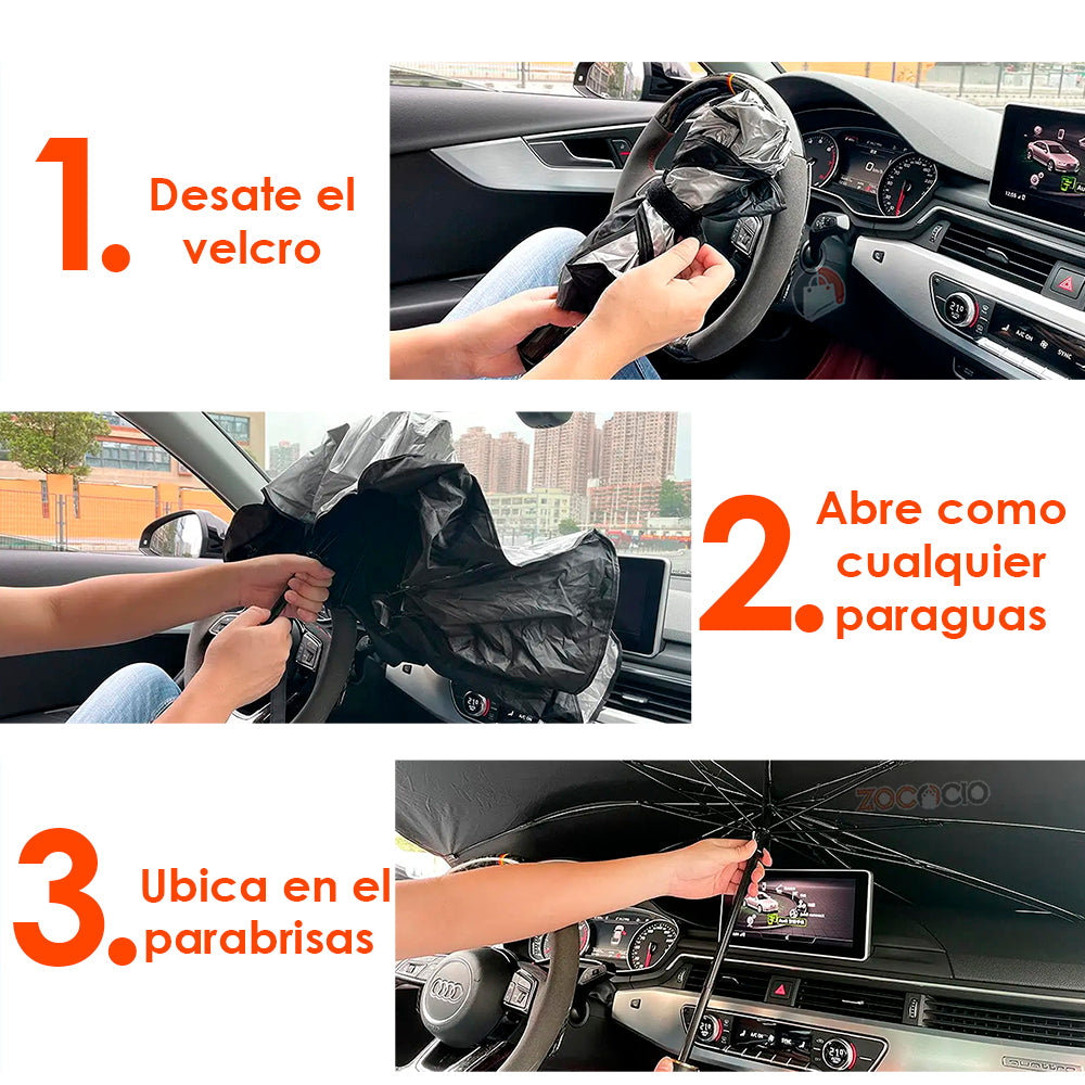 CoolCar® | Parasol Plegable Anti Rayos UV para Carro + Regalo