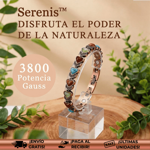 Serenis™ | Pulsera de Cobre de Corazones con Imanes para Bienestar