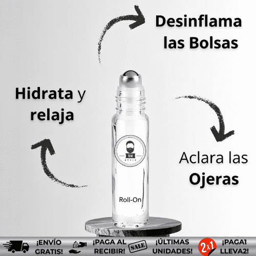 OMstyle™ | Roll On Anti Ojeras con Ácido Hialurónico y Cafeína. Tratamiento Desinflamante.