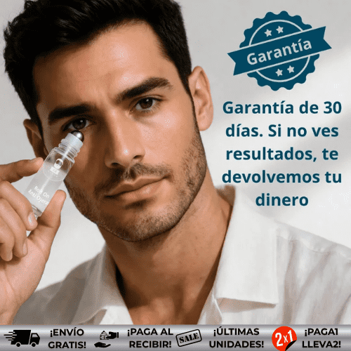 OMstyle™ | Roll On Anti Ojeras con Ácido Hialurónico y Cafeína. Tratamiento Desinflamante.