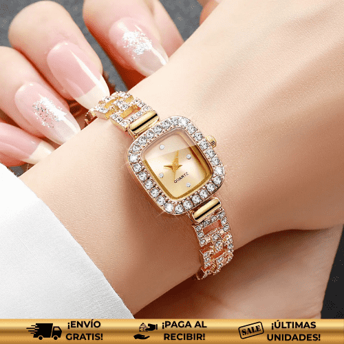 GoldenSquare® | El reloj de oro ideal para ella
