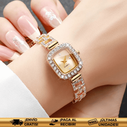 GoldenSquare® | El reloj de oro ideal para ella