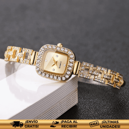 GoldenSquare® | El reloj de oro ideal para ella