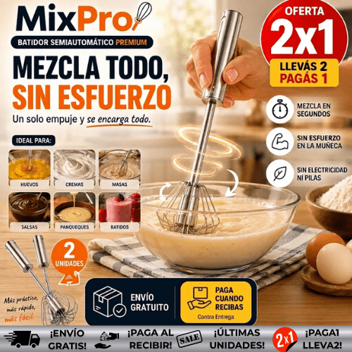 MixPro® ¡Oferta 2x1! | Mezcla todo en segundos sin cansarte