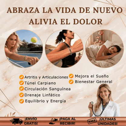 Serenis™ | Pulsera de Cobre de Corazones con Imanes para Bienestar