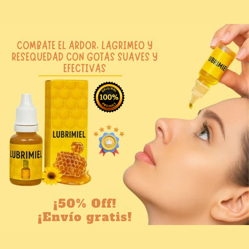 Lubrimiel® | Gotas De Miel Para Ojos Más Sanos, Frescos y Protegidos ¡50% Off!