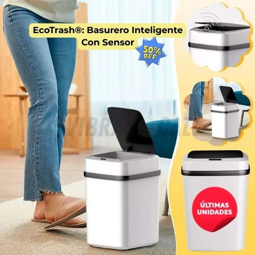 EcoTrash®: Basurero Inteligente Con Sensor ¡50% Off!