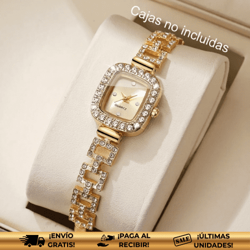 GoldenSquare® | El reloj de oro ideal para ella