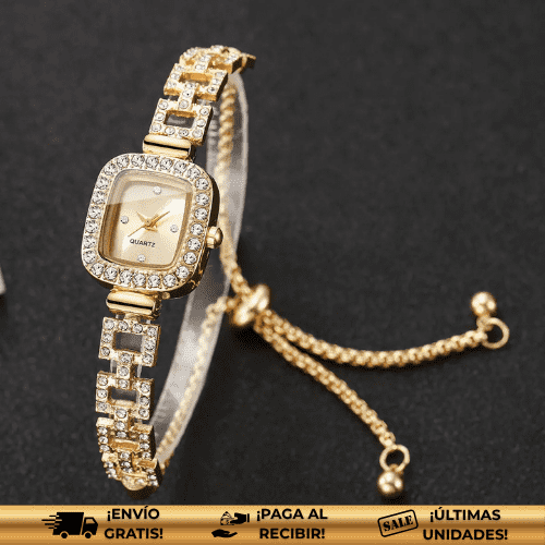 GoldenSquare® | El reloj de oro ideal para ella